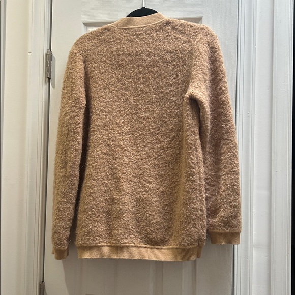 Ann Taylor Tan Button-Front Bouclé Cardigan - Picture 4 of 4